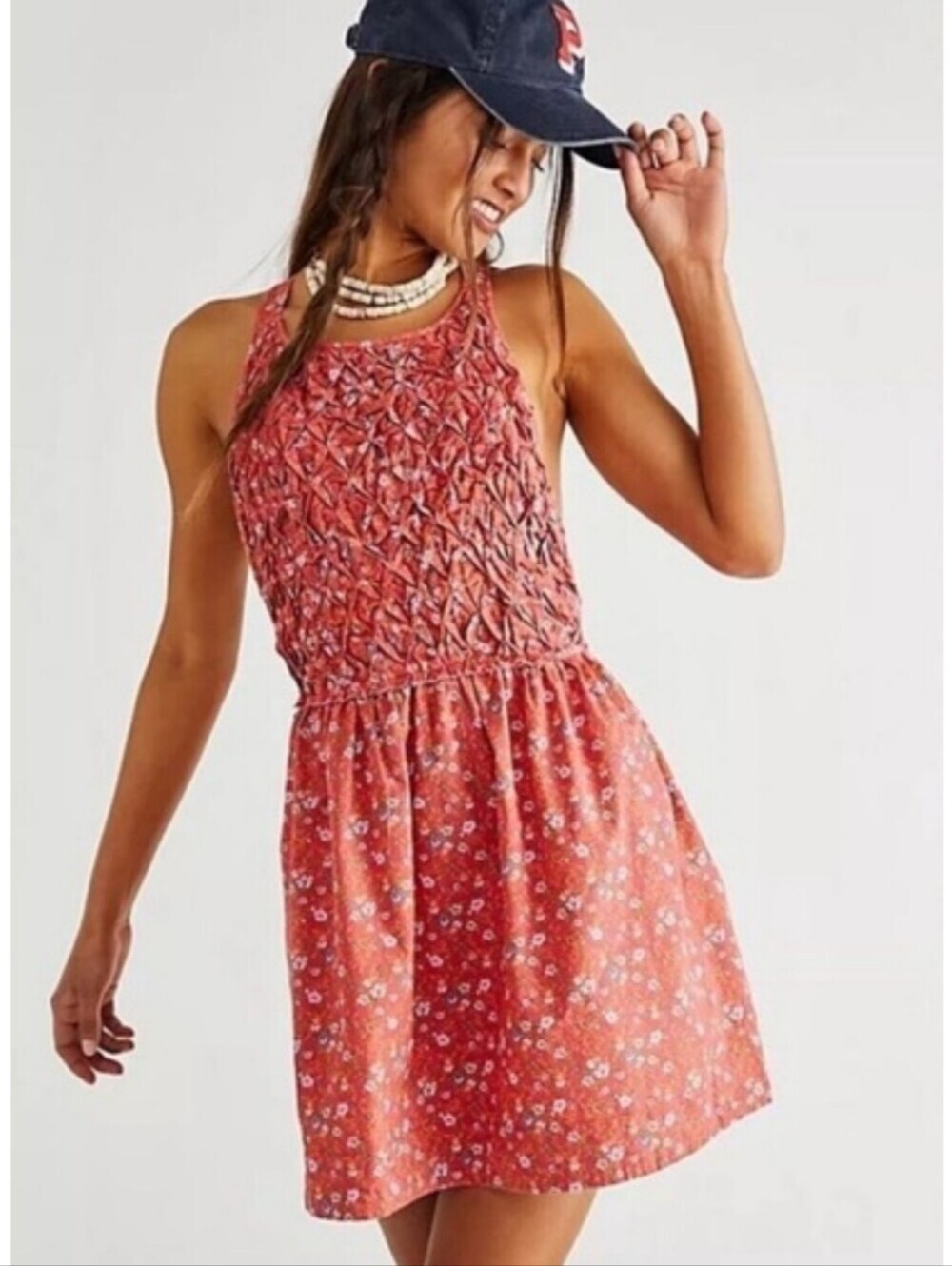 Free People Petunia Floral Mini Crossback Dress Size Small